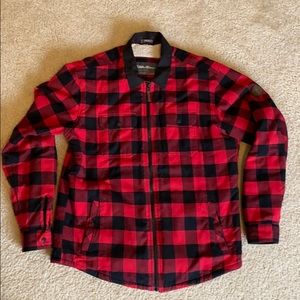 Eddie Bauer classic fit flannel insulated jacket